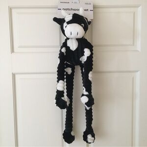 NEW Dog Toy Snuggler Long Leg 24” Calvin Cow has Squeaker | Patchwork Pet